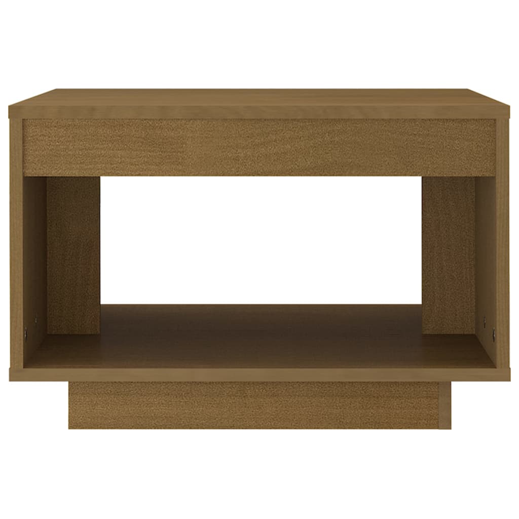 Tavolino da Salotto Marrone 50x50x33,5cm Legno Massello di Pino