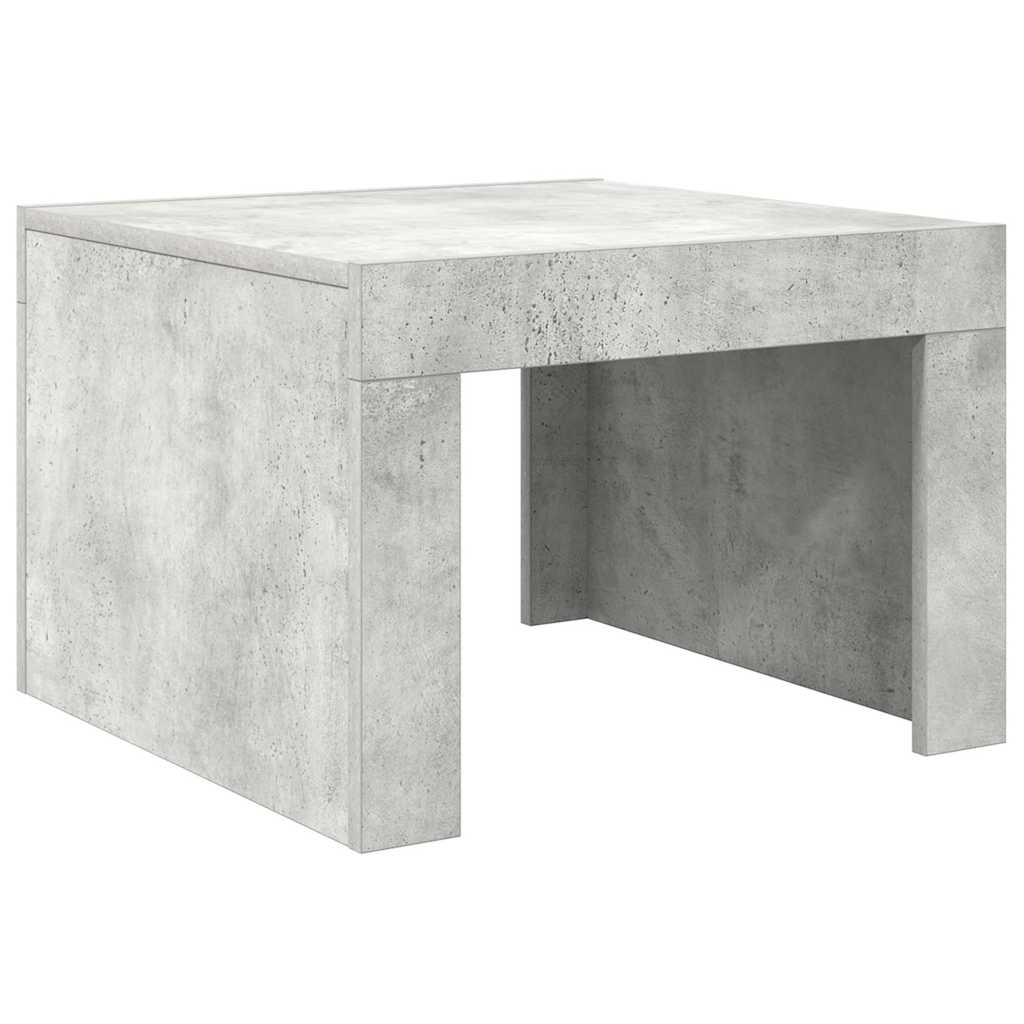 Tavolino da Salotto Grigio Cemento 50x50x35 cm in Truciolato