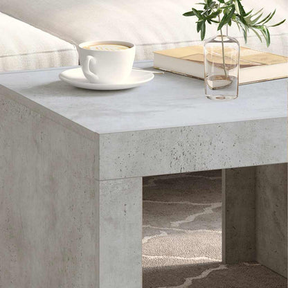Tavolino da Salotto Grigio Cemento 50x50x35 cm in Truciolato