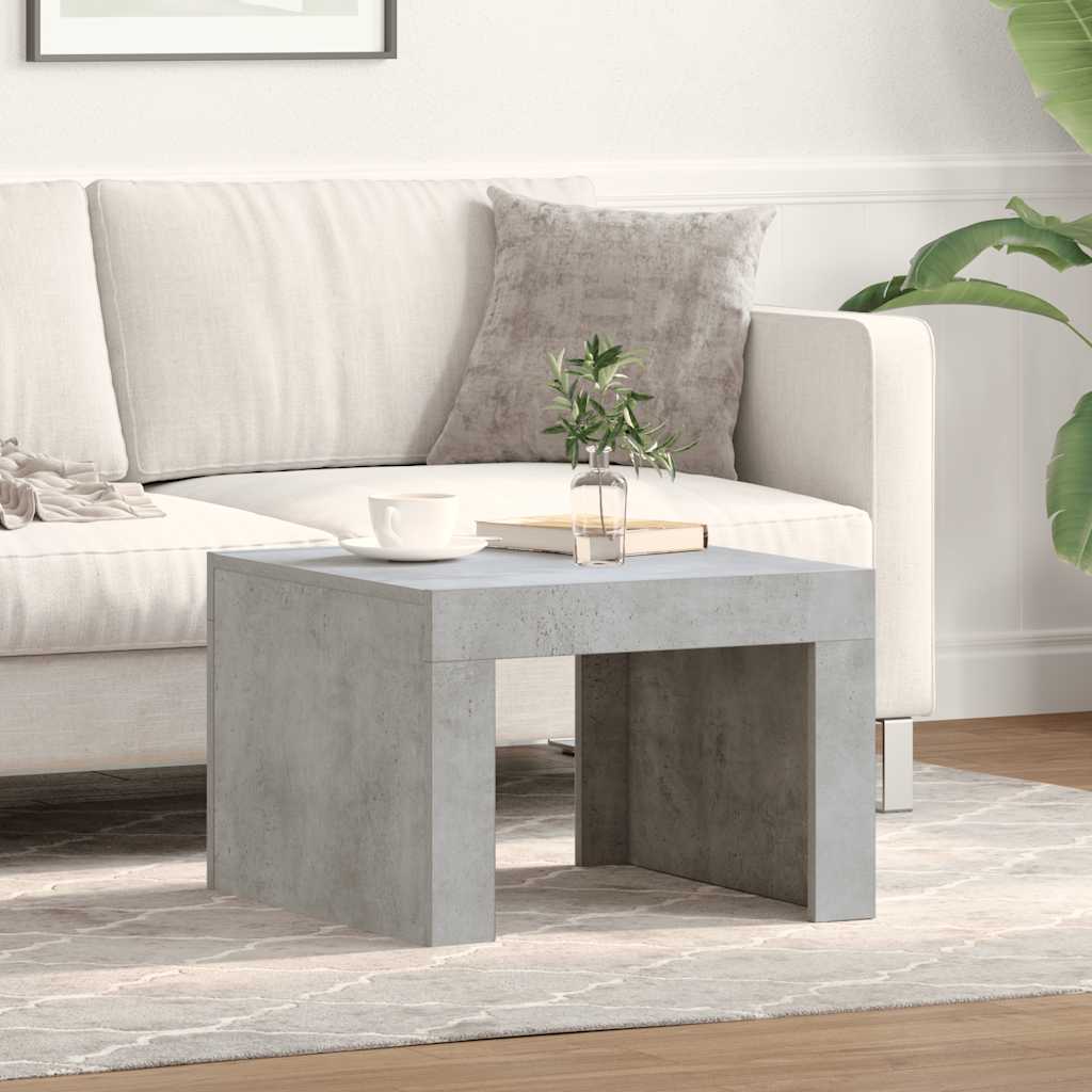 Tavolino da Salotto Grigio Cemento 50x50x35 cm in Truciolato