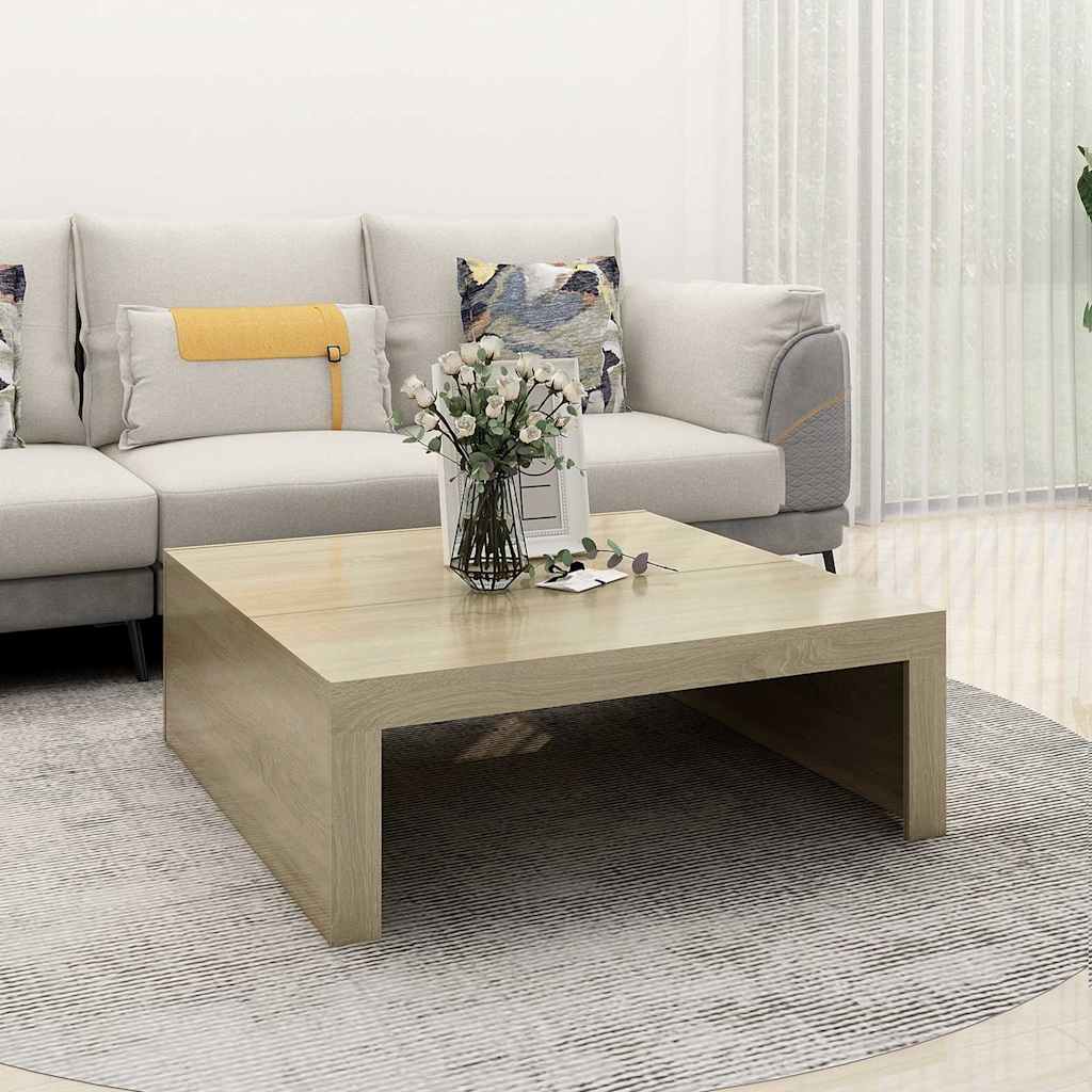 Tavolino da Salotto Rovere Sonoma 100x100x35 cm in Truciolato