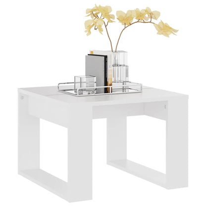 Tavolino Bianco 50x30x50 cm in Legno Multistrato