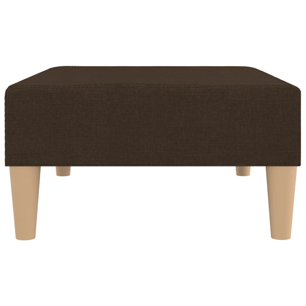 Poggiapiedi Marrone Scuro 78x56x32 cm in Tessuto