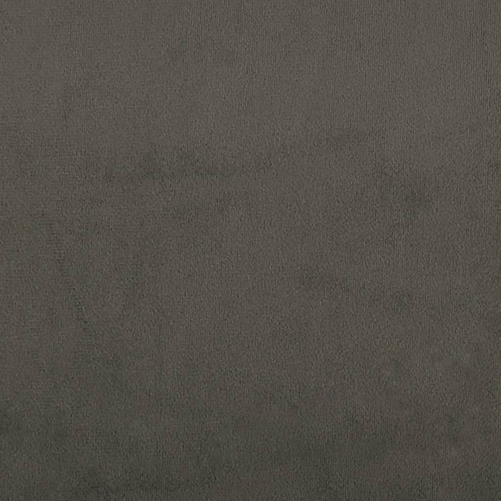 Poggiapiedi Grigio Scuro 78x56x32 cm in Velluto