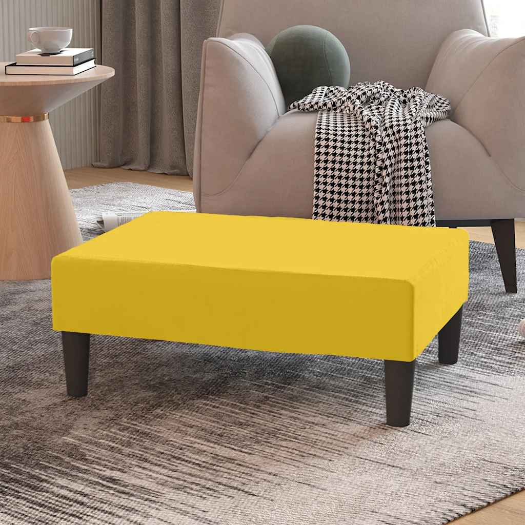 Poggiapiedi Giallo 78x56x32 cm in Velluto