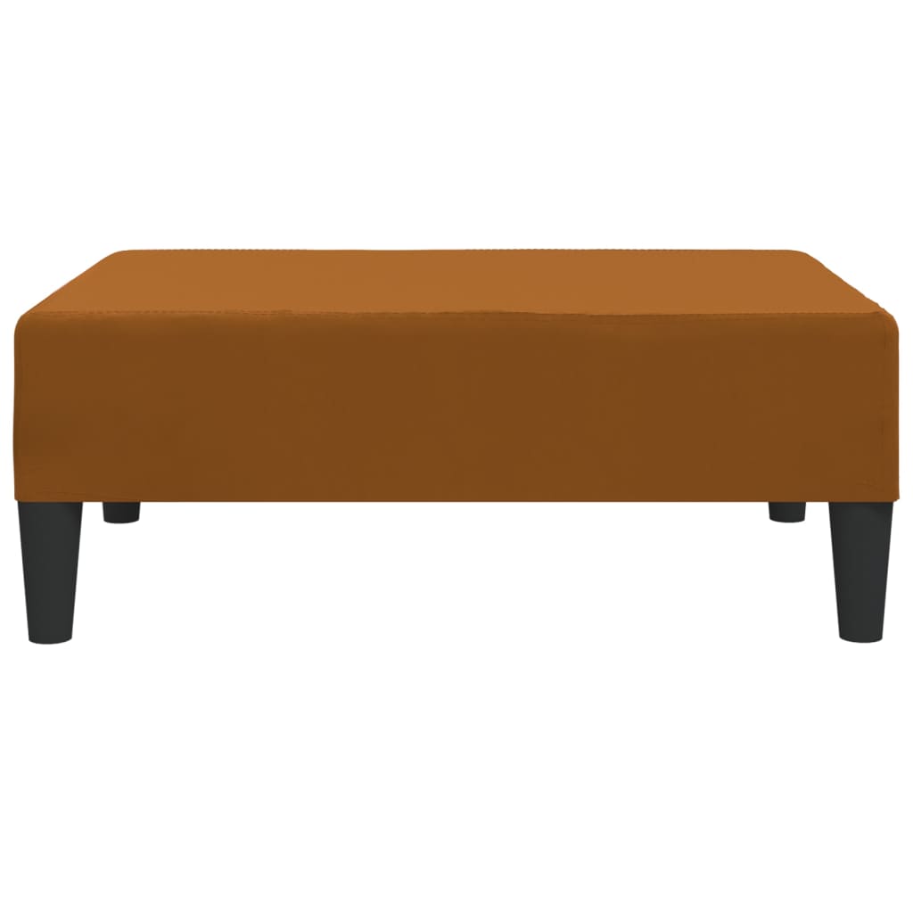 Poggiapiedi Marrone 78x56x32 cm in Velluto