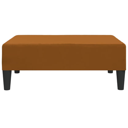 Poggiapiedi Marrone 78x56x32 cm in Velluto