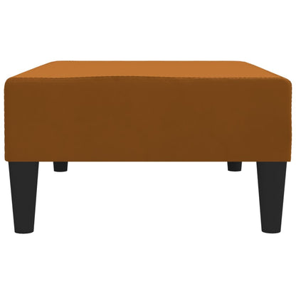 Poggiapiedi Marrone 78x56x32 cm in Velluto