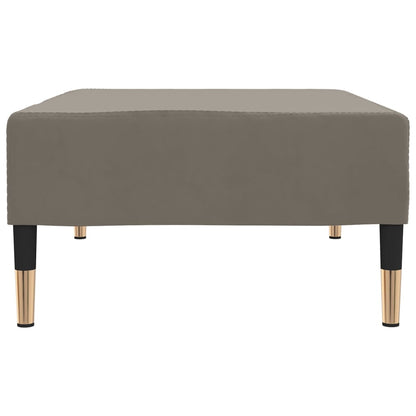 Poggiapiedi Grigio Chiaro 78x56x32 cm in Velluto
