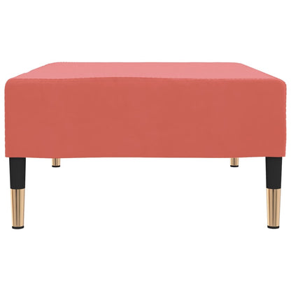 Poggiapiedi Rosa 78x56x32 cm in Velluto