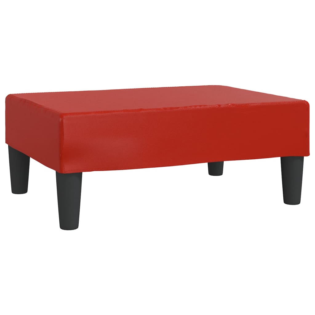 Poggiapiedi Rosso Vino 78x56x32 cm in Similpelle