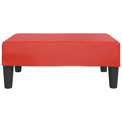 Poggiapiedi Rosso 78x56x32 cm in Similpelle