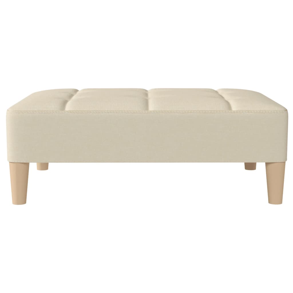 Poggiapiedi Crema 78x56x32 cm in Tessuto