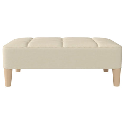 Poggiapiedi Crema 78x56x32 cm in Tessuto
