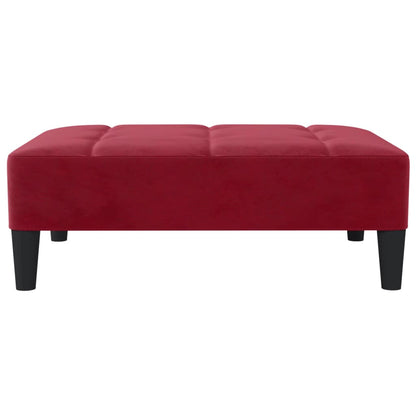 Poggiapiedi Rosso Vino 78x56x32 cm in Velluto