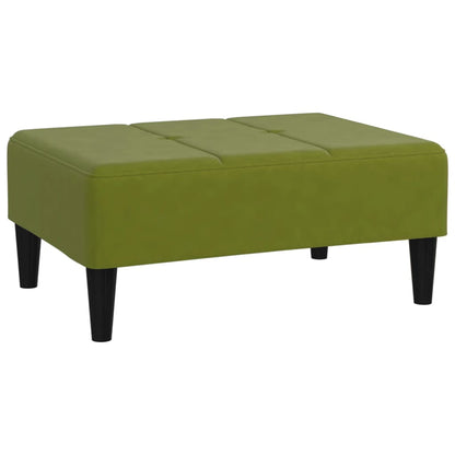 Poggiapiedi Verde Chiaro 78x56x32 cm in Velluto