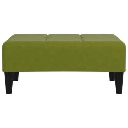 Poggiapiedi Verde Chiaro 78x56x32 cm in Velluto