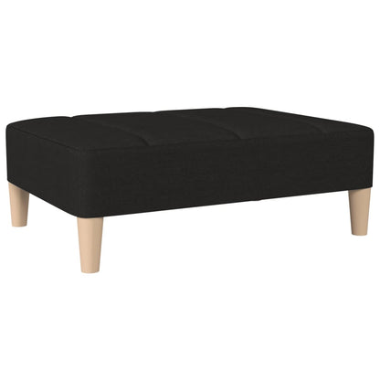 Poggiapiedi Nero 78x56x32 cm in Tessuto