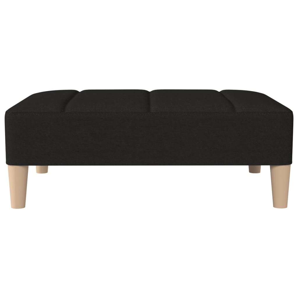 Poggiapiedi Nero 78x56x32 cm in Tessuto