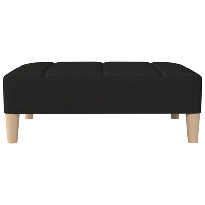 Poggiapiedi Nero 78x56x32 cm in Tessuto