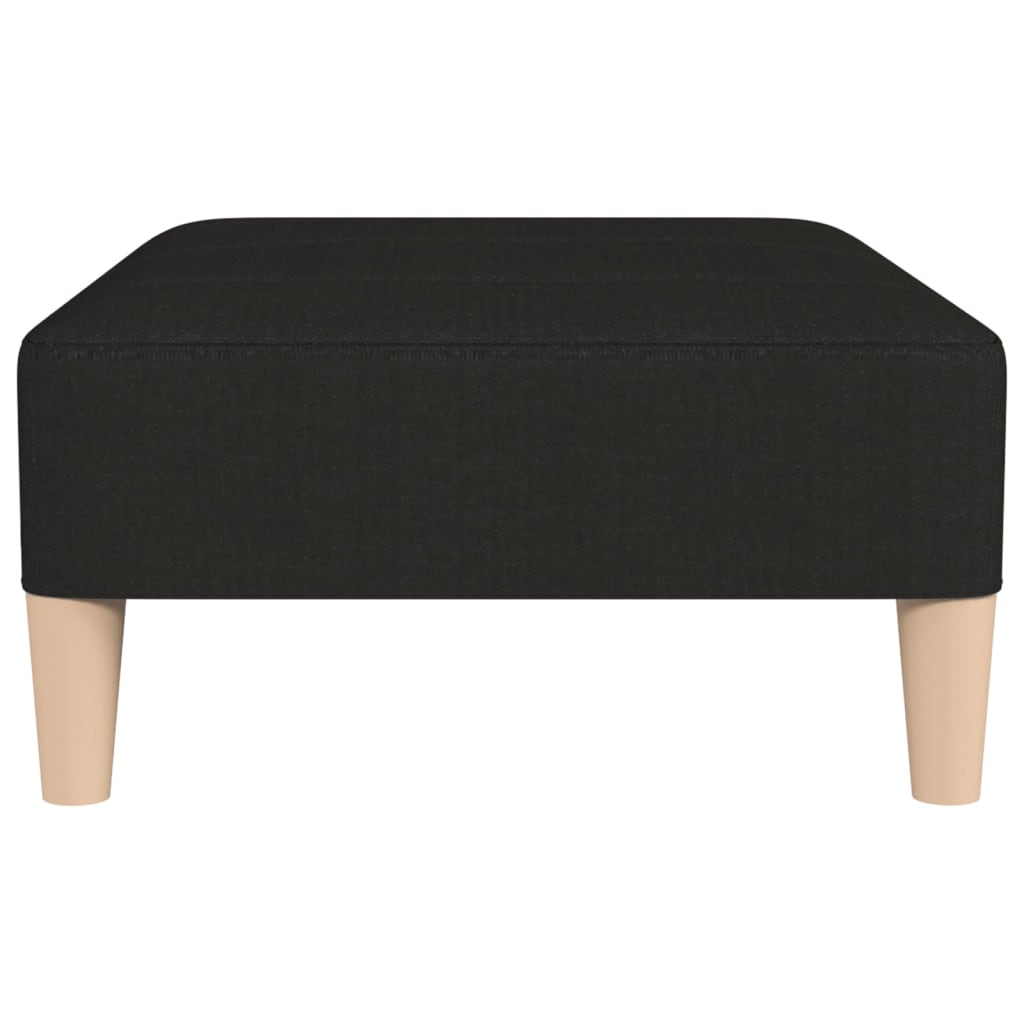 Poggiapiedi Nero 78x56x32 cm in Tessuto