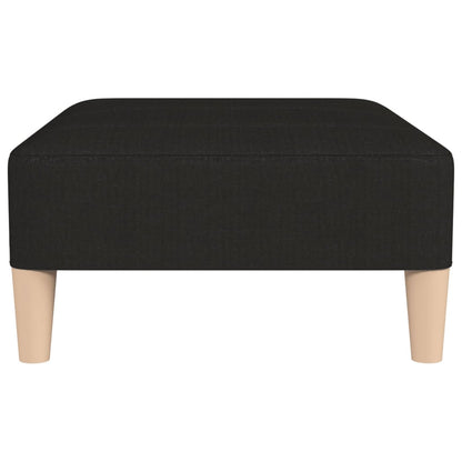 Poggiapiedi Nero 78x56x32 cm in Tessuto