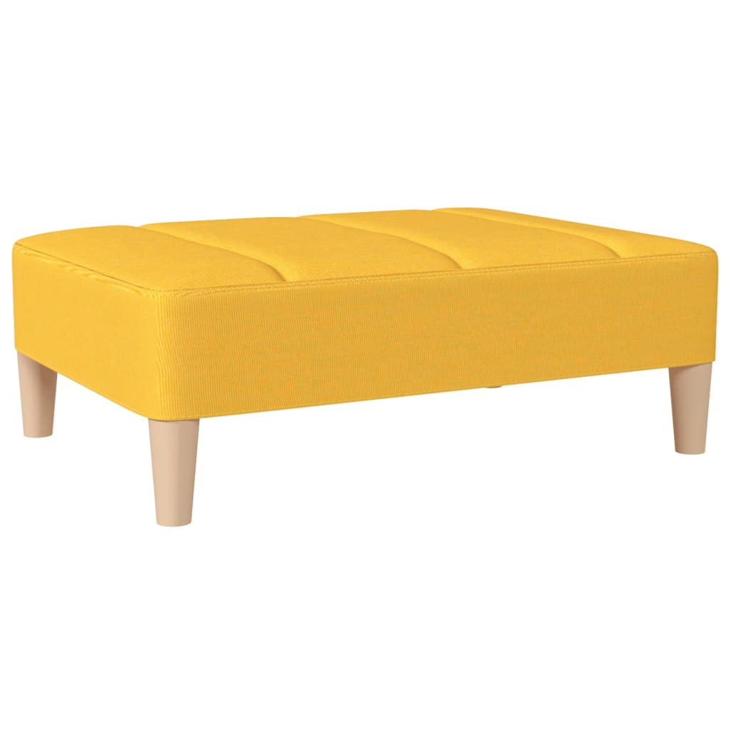 Poggiapiedi Giallo 78x56x32 cm in Tessuto