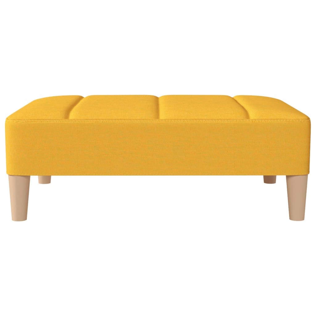 Poggiapiedi Giallo 78x56x32 cm in Tessuto
