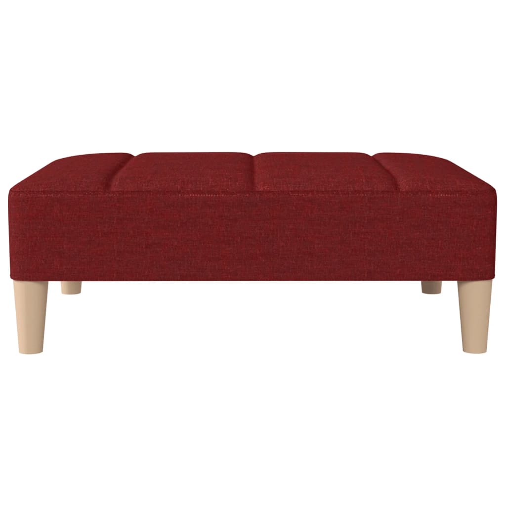 Poggiapiedi Rosso Vino 78x56x32 cm in Tessuto
