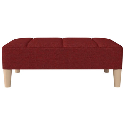Poggiapiedi Rosso Vino 78x56x32 cm in Tessuto