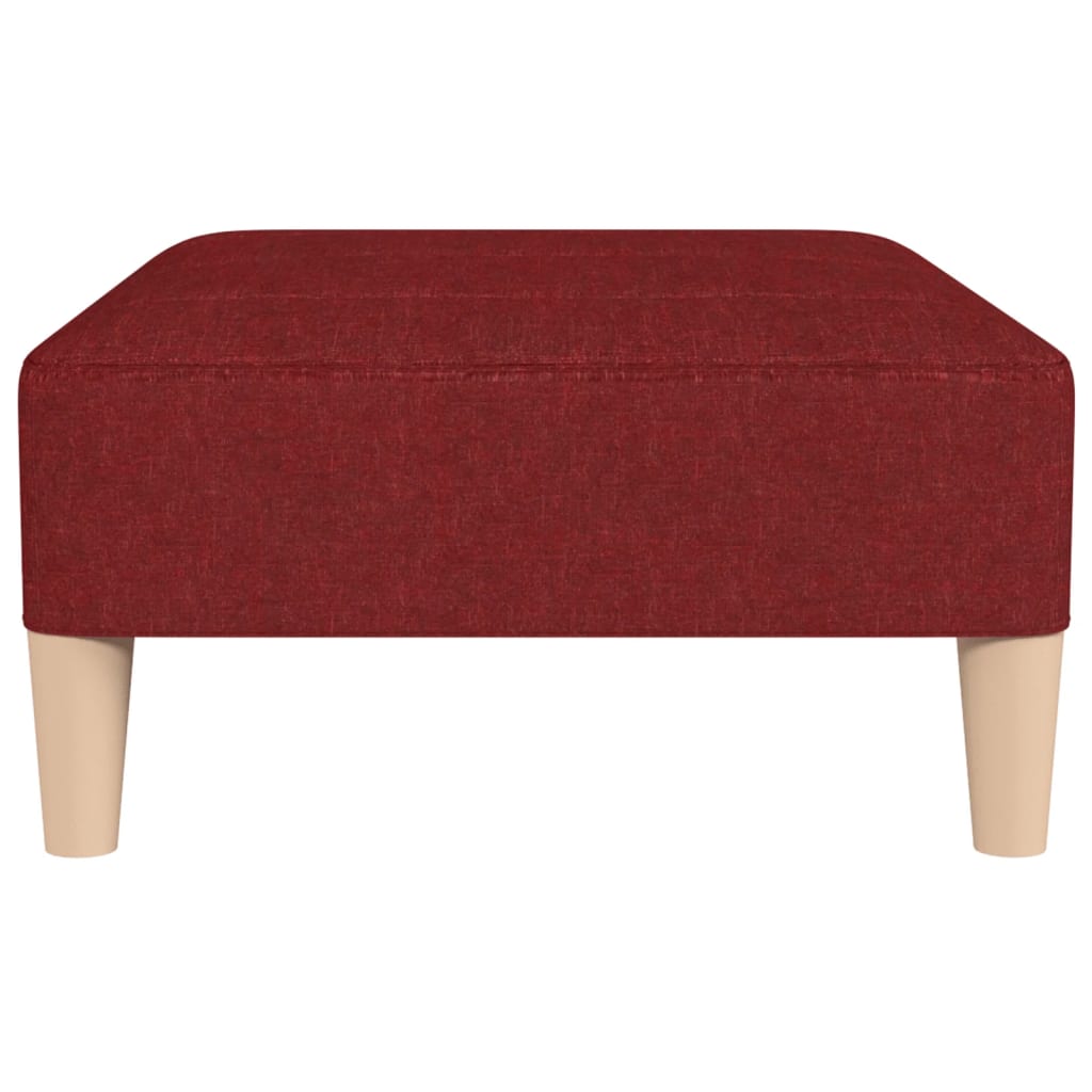 Poggiapiedi Rosso Vino 78x56x32 cm in Tessuto