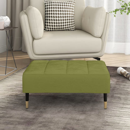 Poggiapiedi Verde Chiaro 78x56x32 cm in Velluto