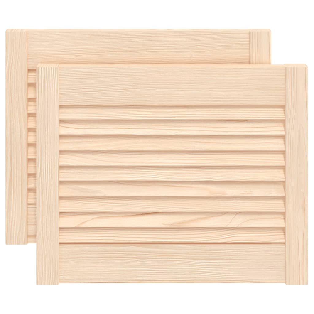 Ante con Design a Lamelle 2 pz 39,5x49,4 cm in Legno di Pino