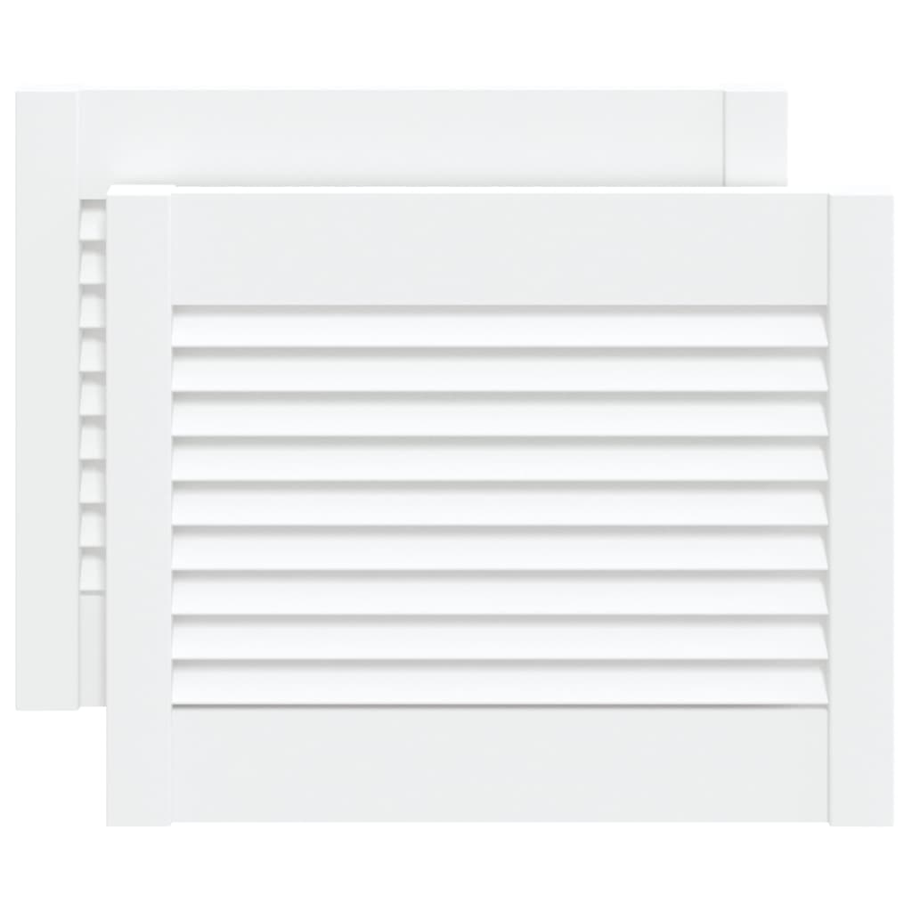 Ante a Lamelle 2 pz Bianche 39,5x49,4 cm in Legno di Pino