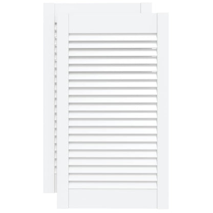 Ante a Lamelle 2 pz Bianche 69x39,4 cm in Legno di Pino