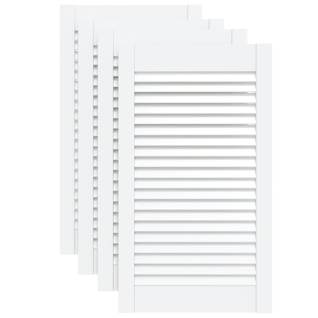Ante a Lamelle 4 pz Bianche 69x39,4 cm in Legno di Pino