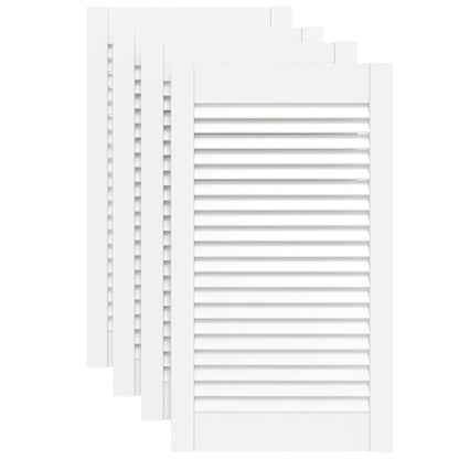 Ante a Lamelle 4 pz Bianche 69x39,4 cm in Legno di Pino