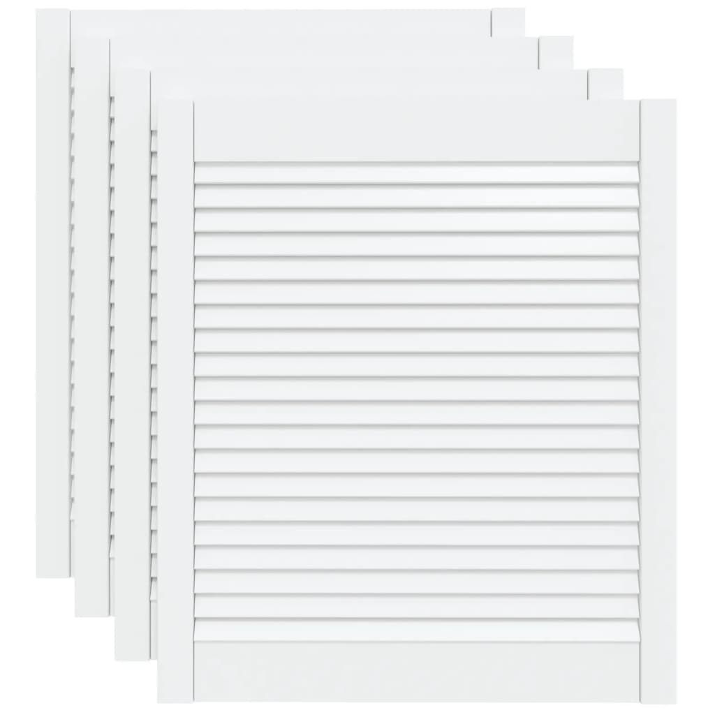 Ante a Lamelle 4 pz Bianche 69x59,4 cm in Legno di Pino