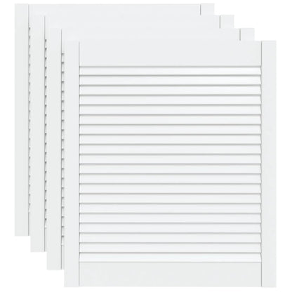 Ante a Lamelle 4 pz Bianche 69x59,4 cm in Legno di Pino