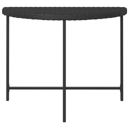 Tavolo da Giardino Nero 100x50x75 cm in Polyrattan