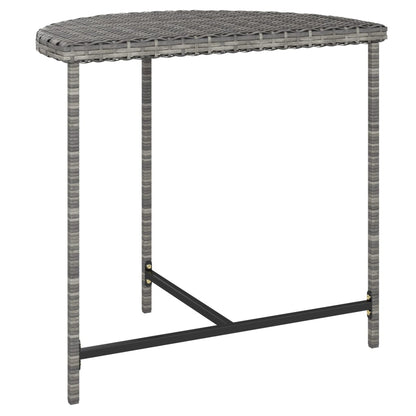 Tavolo da Giardino Grigio 80x50x75 cm in Polyrattan