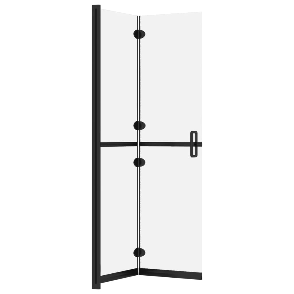 Parete per Doccia Walk-in Pieghevole in Vetro ESG 100x190 cm
