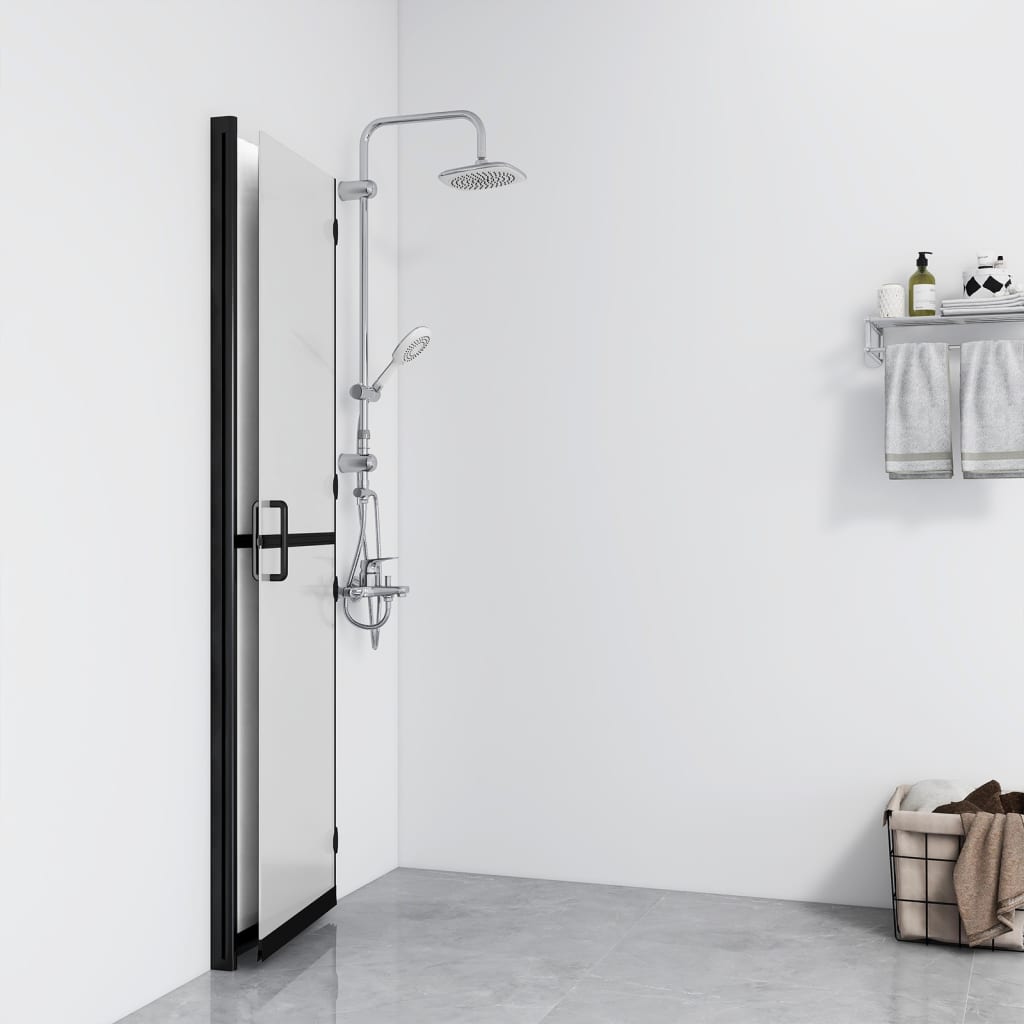 Parete per Doccia Walk-in Pieghevole in Vetro ESG 110x190 cm