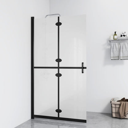 Parete per Doccia Walk-in Pieghevole in Vetro ESG 110x190 cm