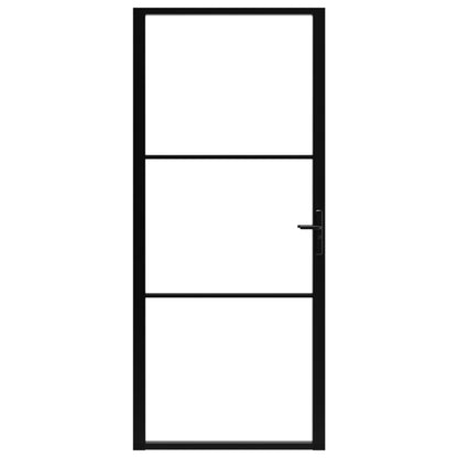 Porta da Interno ESG Vetro e Alluminio 102,5x201,5 cm Nera