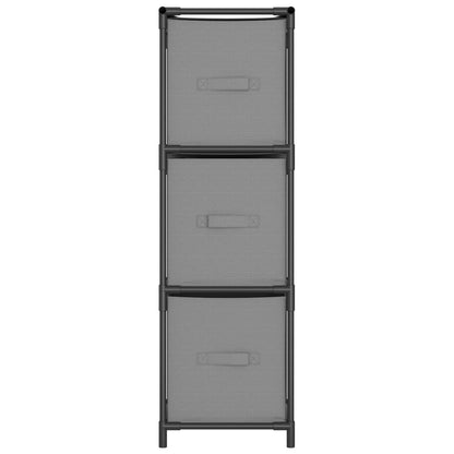 Armadietto con 3 Cassetti in Tessuto Grigio 34x34x101cm Acciaio