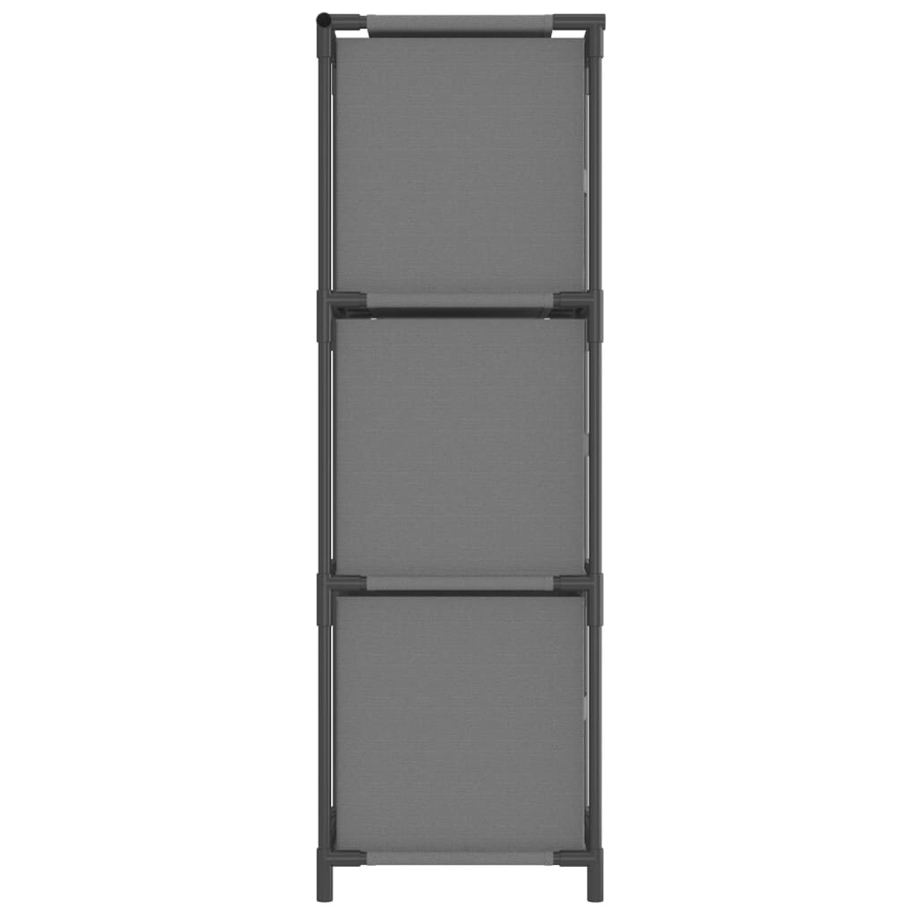 Armadietto con 3 Cassetti in Tessuto Grigio 34x34x101cm Acciaio