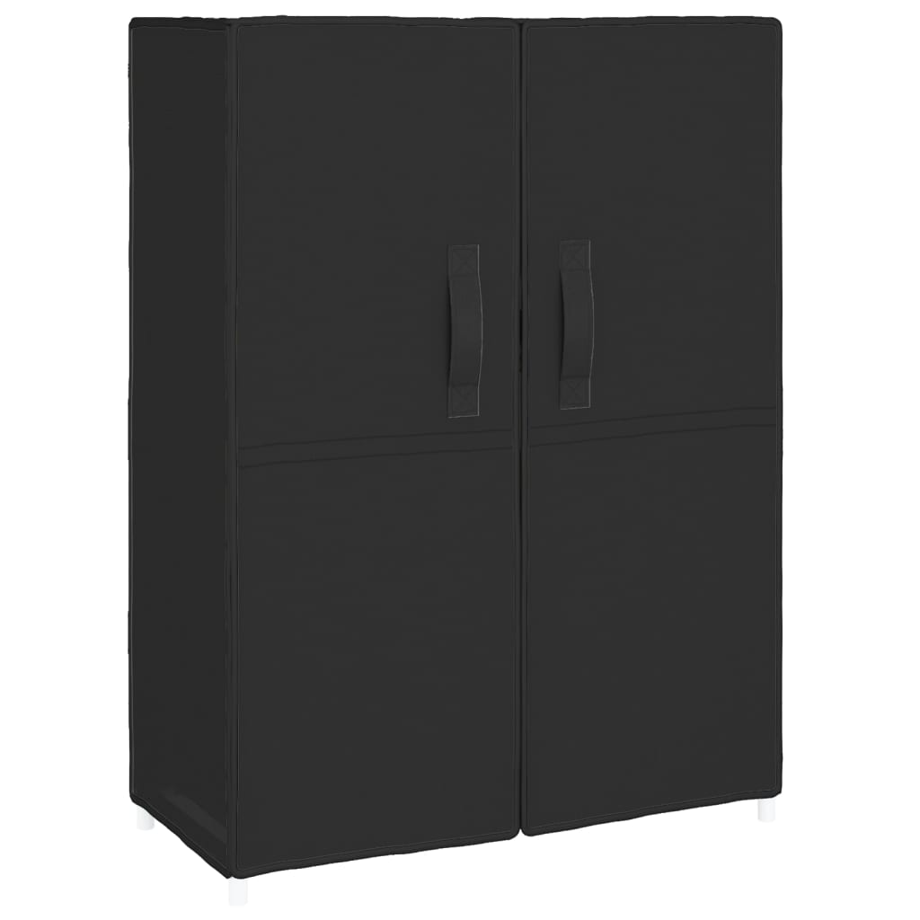 Scarpiera Nera 60x28x90 cm Tessuto