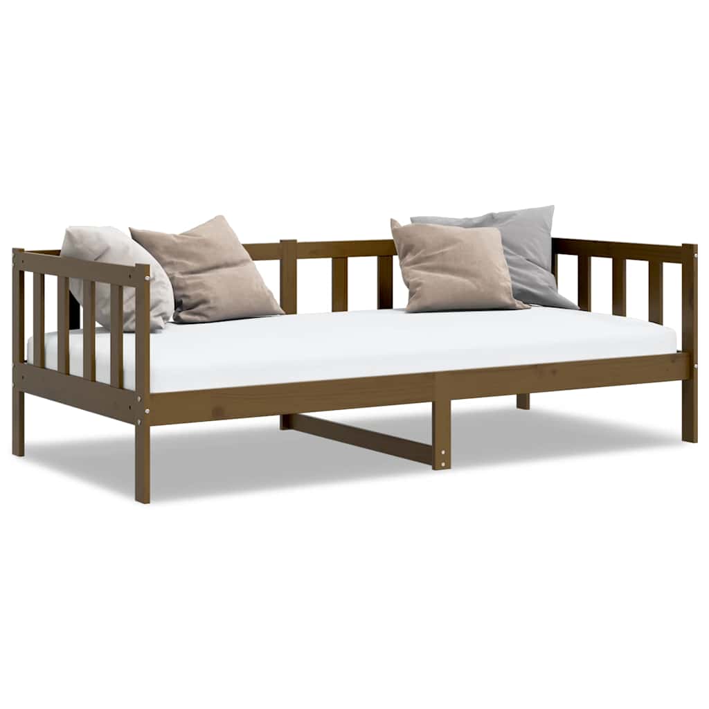 Dormeuse Marrone Ambra in Legno Massello di Pino 90x200 cm