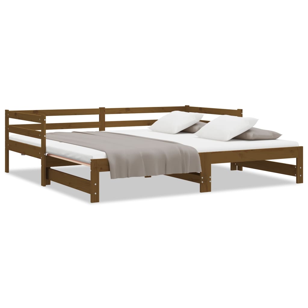 Dormeuse Estraibile senza Materasso Marrone Ambra 2x(90x200) cm